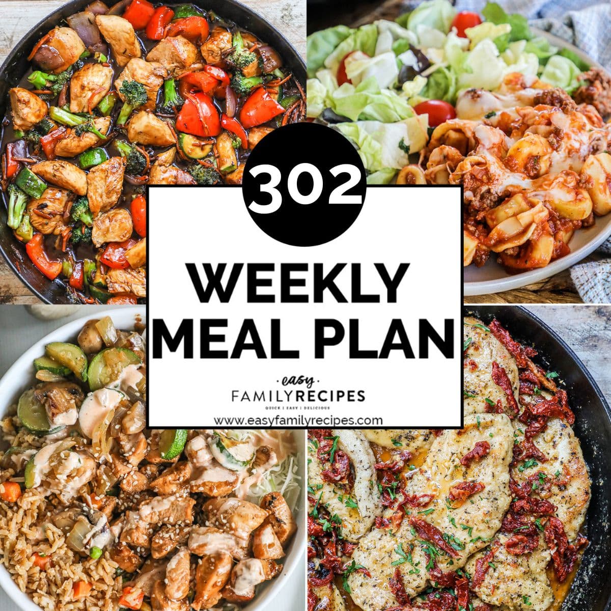 4 plated dinners for free meal plan #302