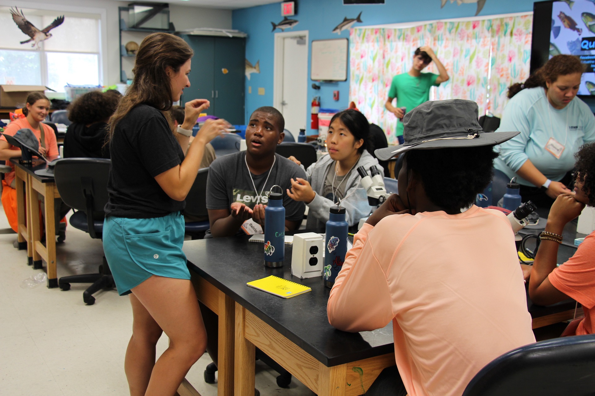 2023 Camp Launch, Counselor with Students