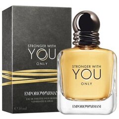 Tualettvesi Armani Stornger With You Only EDT meestele, 50 ml hind ja info | Meeste parfüümid | kaup24.ee