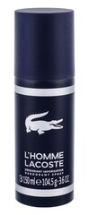 Spreideodorant Lacoste L´Homme Lacoste meestele 150 ml цена и информация | Парфюмированная косметика для мужчин | kaup24.ee