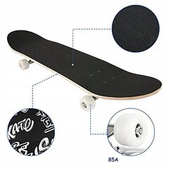 Klassikaline rula 79 cm, ABEC-9, must/valge hind ja info | Rulad | kaup24.ee