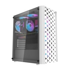 Darkflash DK351 computer case + 4 fans (white) hind ja info | Arvutikorpused | kaup24.ee