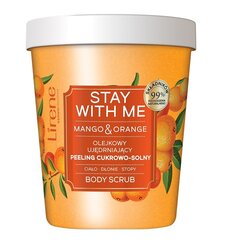 Pinguldav suhkru-soolakoorija Lirene Dermo Stay With Me Mango and Orange, 200g hind ja info | Dušigeelid, õlid | kaup24.ee