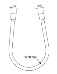 Душевой шланг Ideal Standard IdealFLex, 175 см, черный матовый BE175XG цена и информация | Аксессуары для душа, смесителей | kaup24.ee