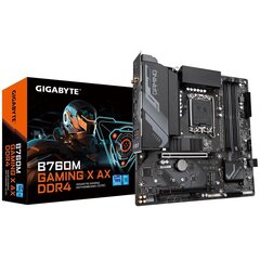 Gigabyte B760M GAMING X AX DDR4 (rev. 1.0), Micro ATX, LGA1700 hind ja info | Emaplaadid | kaup24.ee