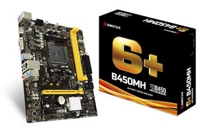 Põhiplaat|BIOSTAR|AMD B450|SAM4|MicroATX|Mälu DDR4|Mälupesad 2|2xPCI-Express 2.0 1x|1xPCI-Express 3.0 16x|1xM.2|1x15pin D-sub|1xHDMI|2xUSB 2.0|4xUSB 3 hind ja info | Emaplaadid | kaup24.ee