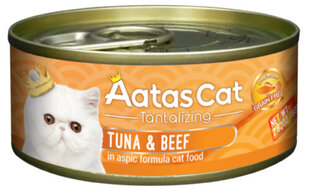 Aatas Cat Tantalizing Tuna & Beef konserv kassidele 80g hind ja info | Konservid kassidele | kaup24.ee