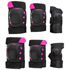 Kaitsekomplekt Raven Dexard Black/Pink hind ja info | Rulluisukaitsmed | kaup24.ee