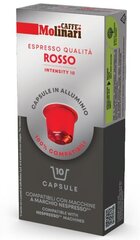 Кофейные капсулы Molinari Rosso, 10 шт., совместимые с кофе машиной Nespresso® цена и информация | Kohv, kakao | kaup24.ee