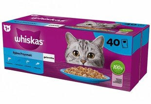 Konserv kassidele Whiskas Fish Favourites in jelly, 40x85 g hind ja info | Maiustused kassidele | kaup24.ee