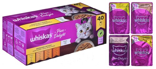 Whiskas Pure Delight komplekt kassidele, 40 x 85g hind ja info | Konservid kassidele | kaup24.ee