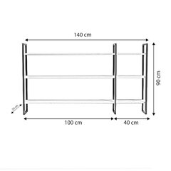 Garderoob Asir, 90x170x30 cm, sinine/pruun hind ja info | Riidestanged ja nagid | kaup24.ee