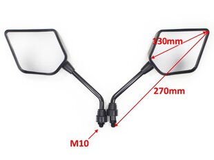 Mootorratta peeglid, paar M10 hind ja info | Moto aksessuaarid | kaup24.ee