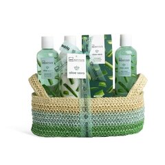 Kehahoolduskomplekt IDC Institute Aloe Vera naistele: dušigeel, 200 ml + kehakoorija, 200 ml + kehakreem, 200 ml + vannsool, 150 g hind ja info | Dušigeelid, õlid | kaup24.ee