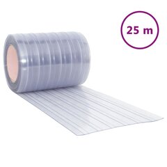 vidaXL uksekardin, läbipaistev, 300 mm x 2,6 mm 25 m, PVC цена и информация | Дверные петли и другие принадлежности | kaup24.ee