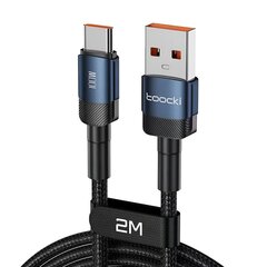 Toocki USB-A kuni C-tüüpi 2 m universaalne andmeside- ja kiirlaadimiskaabel, sinine hind ja info | Mobiiltelefonide kaablid | kaup24.ee