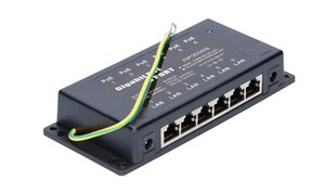 Gigabit PoE injektor 6 pordiga, must hind ja info | Toiteplokid | kaup24.ee