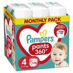 Püksmähkmed Pampers Pants Monthly Pack 4 suurus 9-15kg, 176 tk hind ja info | Mähkmed | kaup24.ee