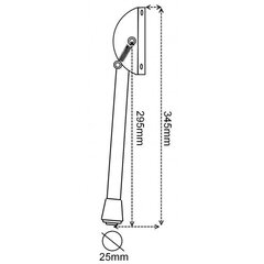 Toetus hingedega uksele L-295 Pruun цена и информация | Дверные петли и другие принадлежности | kaup24.ee