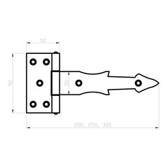 Hinged AMCZ-200 цена и информация | Дверные петли и другие принадлежности | kaup24.ee