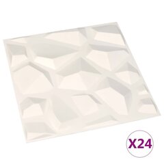 vidaXL 24 seinapaneeli 3D, 0,5 x 0,5 m, 6 m² hind ja info | Seinaplaadid | kaup24.ee