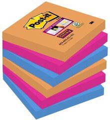 Märkmepaber Post-it 654-6SS-EG 76x76mm BANGKOK Super Sticky 6tk/p hind ja info | Vihikud, märkmikud ja paberikaubad | kaup24.ee