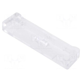 Ending | rectangular | Mat: polycarbonate | transparent | 9.5mm