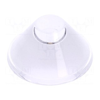 LED lens | round | colourless | 60°