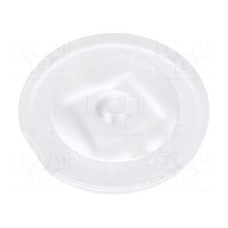 LED lens | round | plexiglass PMMA | transparent | Mounting: glue