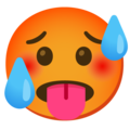 Hot Face on Google Noto Color Emoji 15.0