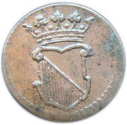 ½ Duit (Utrecht) – obverse