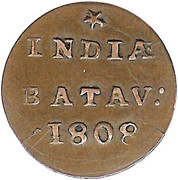 ½ Duit (Batavia) – reverse