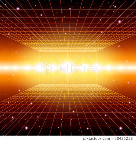 Retro neon background with 80s styled laser grid - Stock Illustration  [38425238] - PIXTA