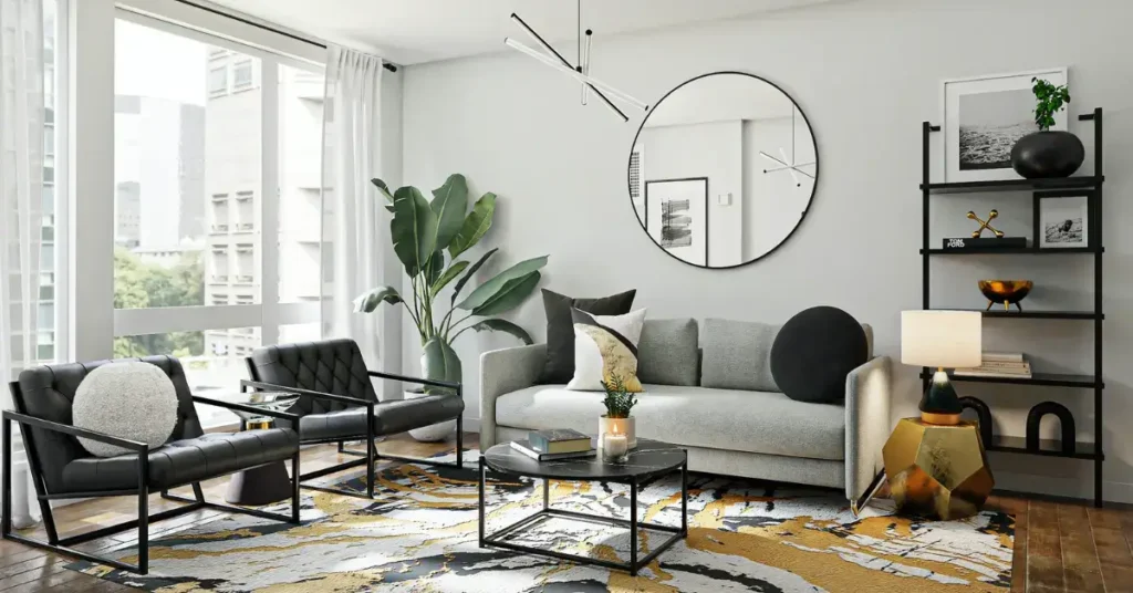 gray living room