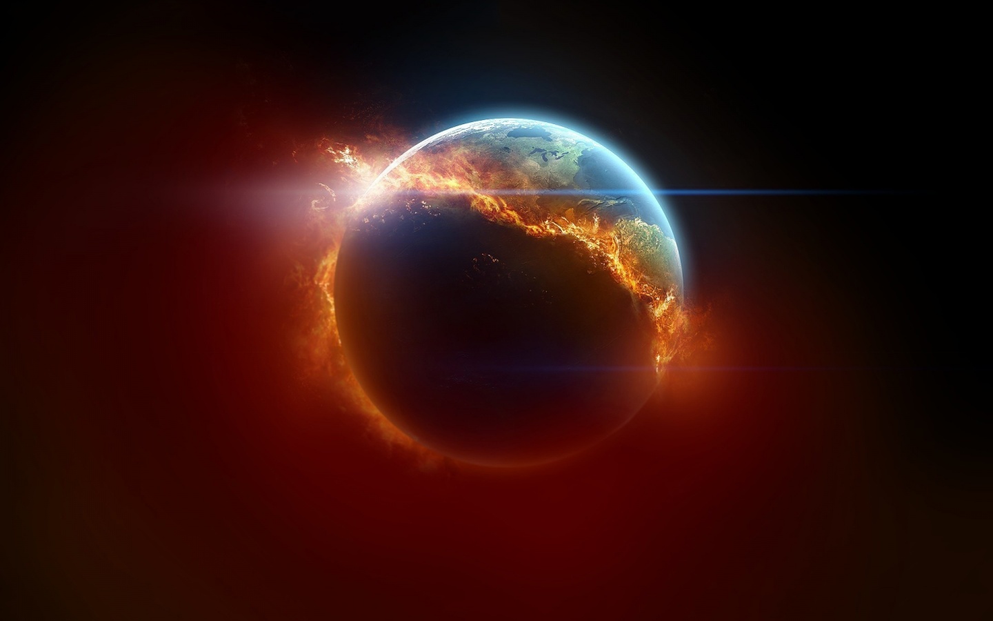 Burning Earth Art Wallpaper in 1440x900 Widescreen