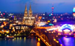 Cologne blurred night