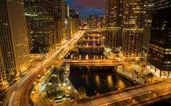 Chicago night lights