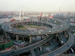 Wallpaper: Nanpu bridge interchange in Shanghai China city