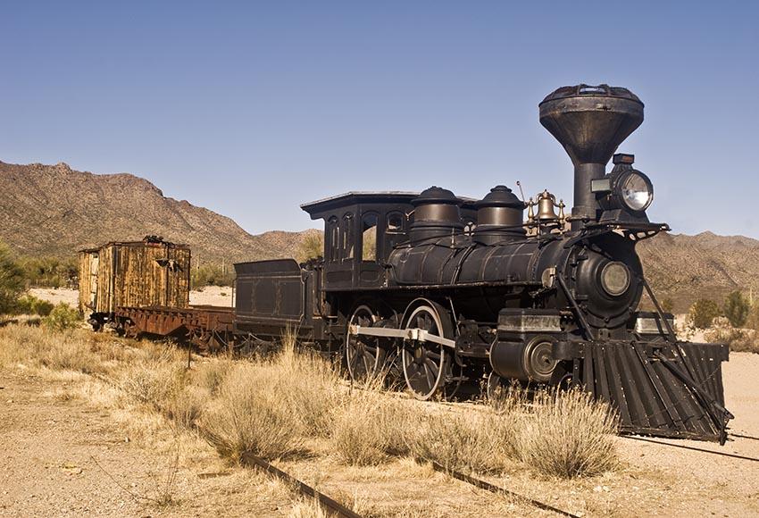 Toile de fond du train du Far West pour le studio photo LV-1582 ...