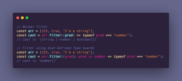 Type guard a filtered array with TS user-defined type guards.