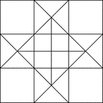 Geometric pattern for translation and rotation exercises.