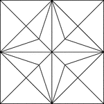 Geometric pattern for translation and rotation exercises.