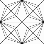 Geometric pattern for translation and rotation exercises.