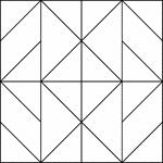 Geometric pattern for translation and rotation exercises.