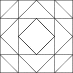 Geometric pattern for translation and rotation exercises.