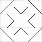 Geometric pattern for translation and rotation exercises.