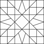 Geometric pattern for translation and rotation exercises.