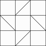 Geometric pattern for translation and rotation exercises.