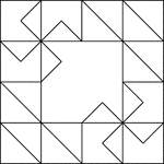 Geometric pattern for translation and rotation exercises.