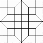 Geometric pattern for translation and rotation exercises.